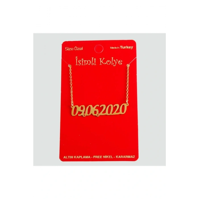 Kişiye Özel Tarih Yazılı Kolye