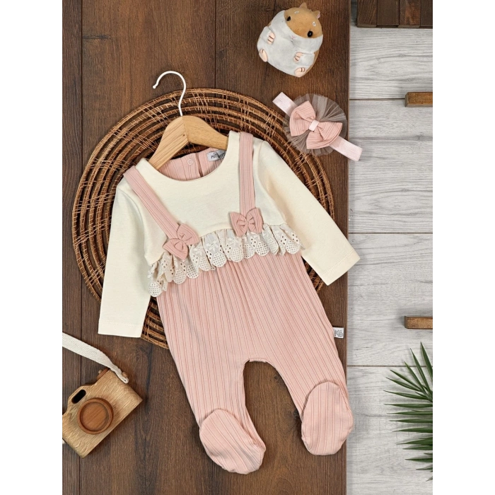 Kışlık Pamuklu 2li Kız Bebek Tulum