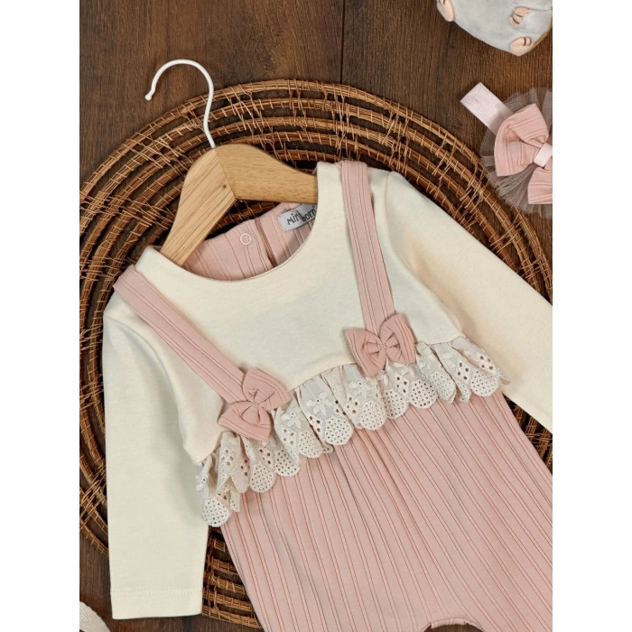 Kışlık Pamuklu 2li Kız Bebek Tulum