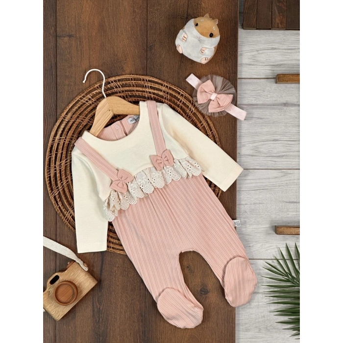 Kışlık Pamuklu 2li Kız Bebek Tulum