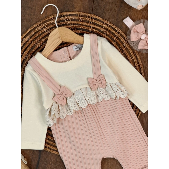 Kışlık Pamuklu 2li Kız Bebek Tulum