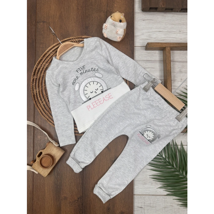 Kışlık Pamuklu Kiz Bebek 2li Takım