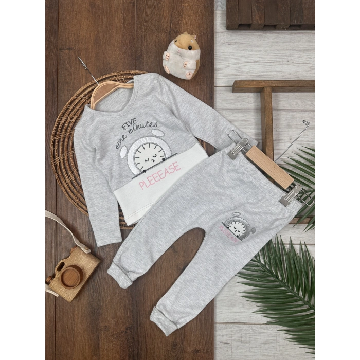 Kışlık Pamuklu Kiz Bebek 2li Takım