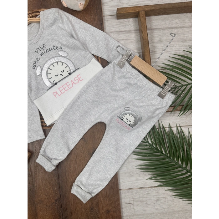Kışlık Pamuklu Kiz Bebek 2li Takım