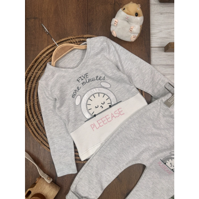 Kışlık Pamuklu Kiz Bebek 2li Takım