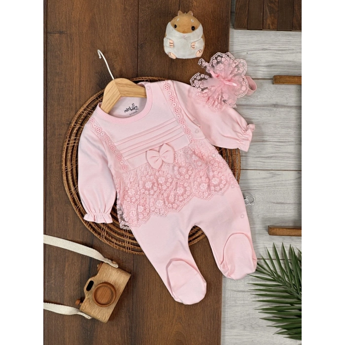 Kışlık Pamuklu Kız Bebek Tulum