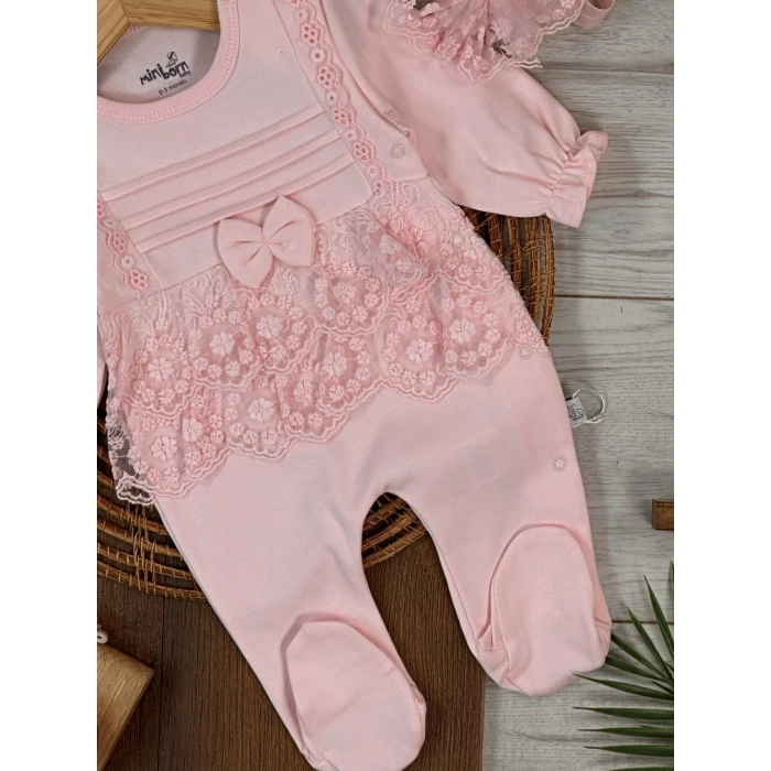 Kışlık Pamuklu Kız Bebek Tulum