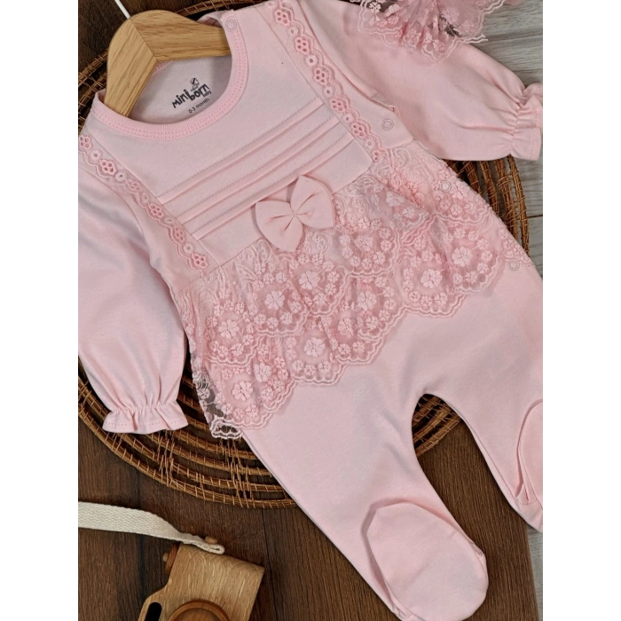 Kışlık Pamuklu Kız Bebek Tulum