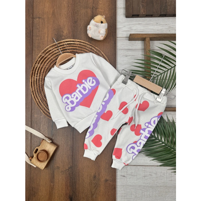 Kışlık Pamuklu Kız Çocuk 2li Takım