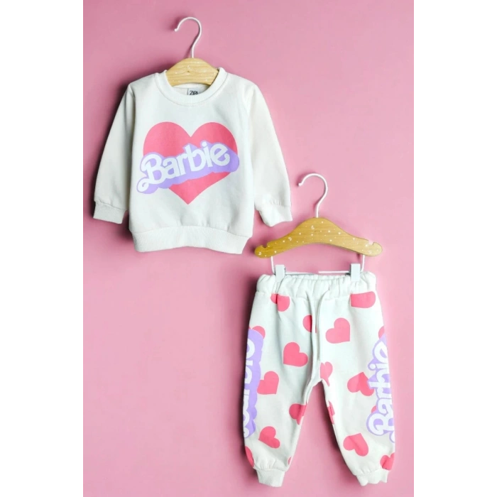 Kışlık Pamuklu Kız Çocuk 2li Takım