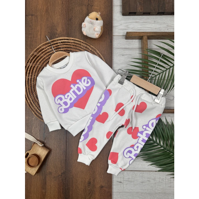 Kışlık Pamuklu Kız Çocuk 2li Takım