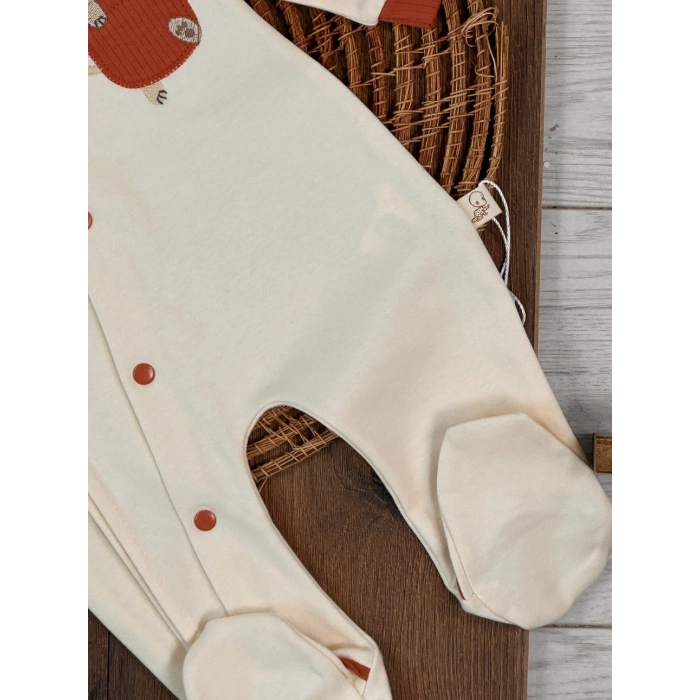 Kışlık Pamuklu Uzun Kollu Kız Bebek Tulum