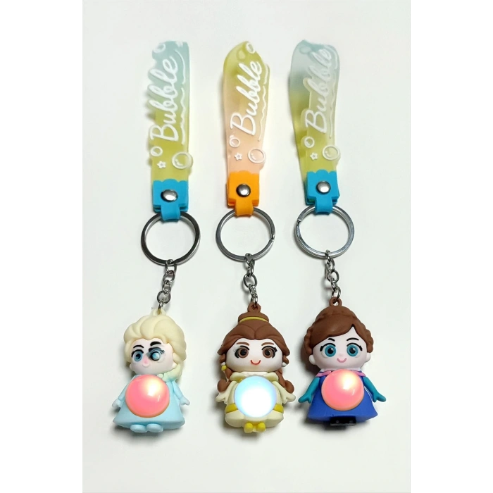 Kız Çocuk Işıklı Silikon Anahtarlık