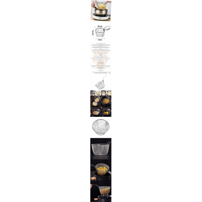 Kızartma Süzgeci Patates Kızartma Filtresi 304 Paslanmaz Çelik Mink Design