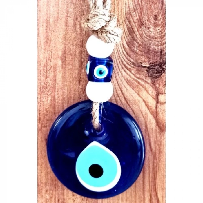 Klasik Mavi Cam Nazar Boncuğu 7 Santimetre Çapında Nazarlık Duvar Süsü
