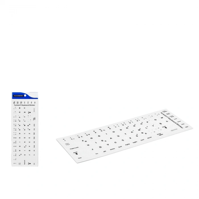 Klavye Stıcker Tuş Takımı Türkçe F Beyaz (Büyük) HDX8254B