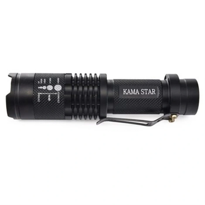 Km 87 Polis Tipi Zoomlu Şarjlı Metal Dağ Kamp Cep Feneri