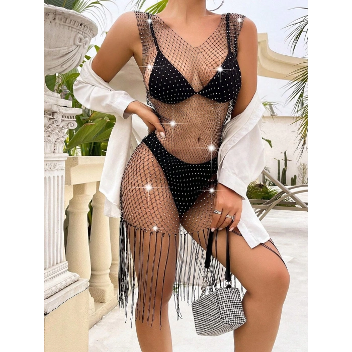 KOLSUZ PÜSKÜLLÜ ELBİSE