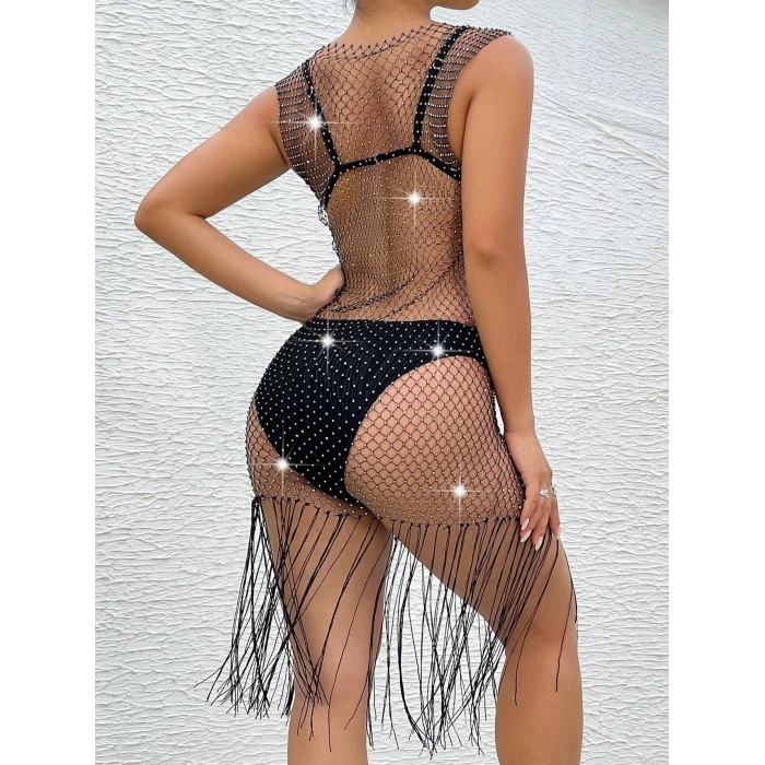 KOLSUZ PÜSKÜLLÜ ELBİSE