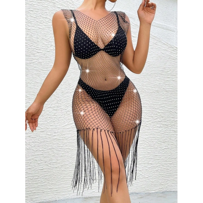 KOLSUZ PÜSKÜLLÜ ELBİSE