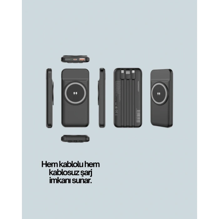 Kompakt Tasarım Güçlü Performans – 10000mah Kablosuz Powerbank