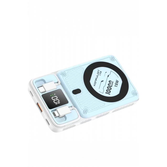 Konfulon M25W 10.000 mAh 20W PD Magsafe Powerbank - Mavi