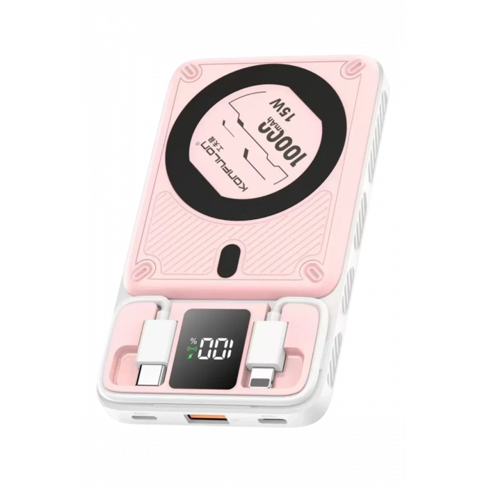 Konfulon M25W 10.000 mAh 20W PD Magsafe Powerbank - Pembe