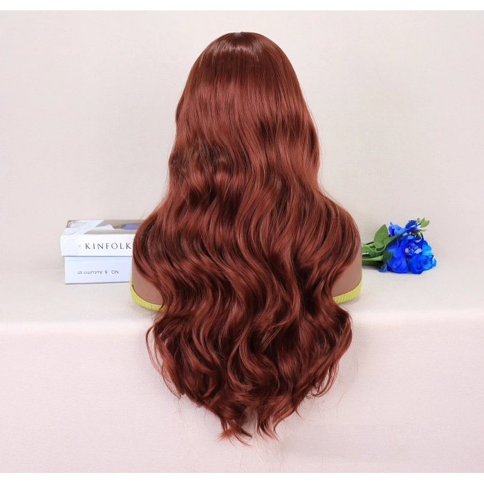 Koyu Bakır Tül Peruk