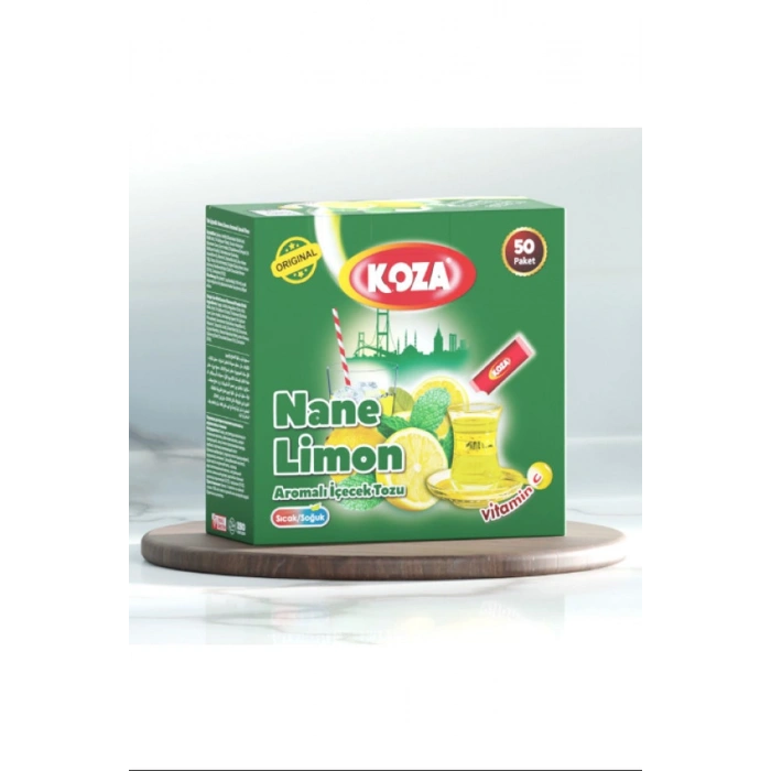 Koza Tek İçimlik Nane Limon Aromalı Toz İçecek 50li mudanis