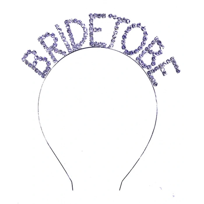 Kristal Taşlı Gümüş Renk Bride To Be Gelin Tacı