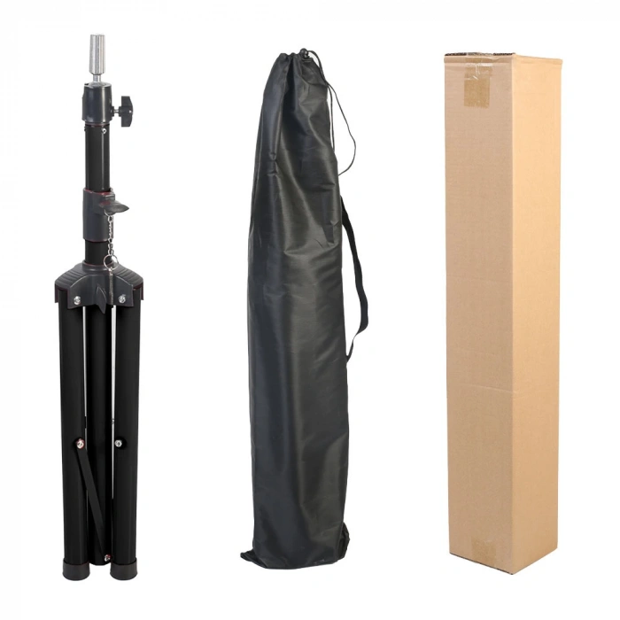 Kuaför Eğitim Mankeni İçin Metal Tripod - Siyah + Taşıma Çantası