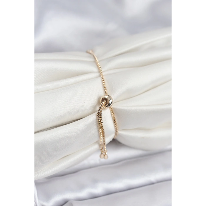 Kuğu Model Zirkon Taşlı Gold Renk Asansörlü Su Yolu Bileklik - TJ-BB8246