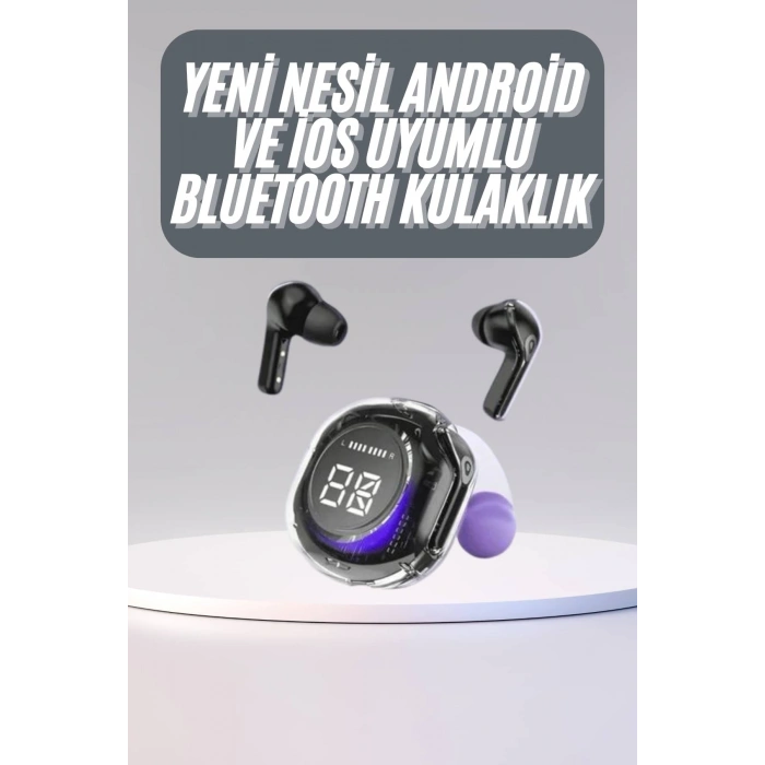Kulak İçi Bluetooth Kulaklık Anc Enc Özellikli Şarj Göstergeli Kablosuz Kulaklık