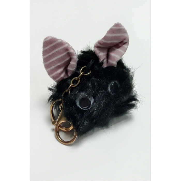 Kulaklı Tüylü Peluş Anahtarlık