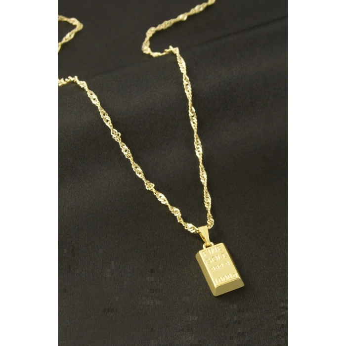 Külçe Şekilli Uçlu Kolye