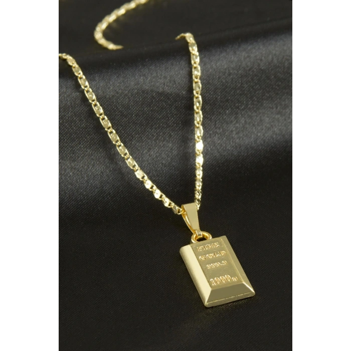 Külçe Şekilli Uçlu Kolye