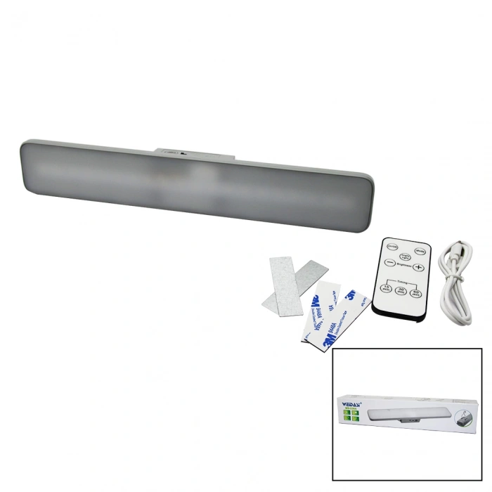 KUMANDALI - ZAMAN - IŞIK GÜCÜ AYARLI METAL ASKILI - USB ŞARJLI LAMBA FENER 20SMD LED (4887)