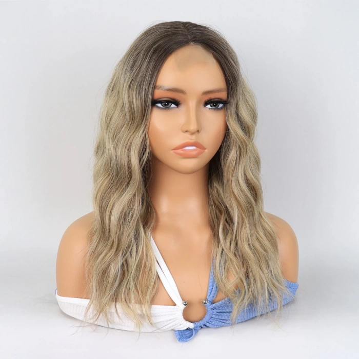 Kumral / Balköpüğü Ombre ve Röfleli Küt Tül Peruk