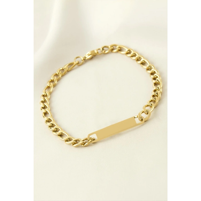 Künye Çelik Bileklik (İsim Yazılabilir) 3 cm