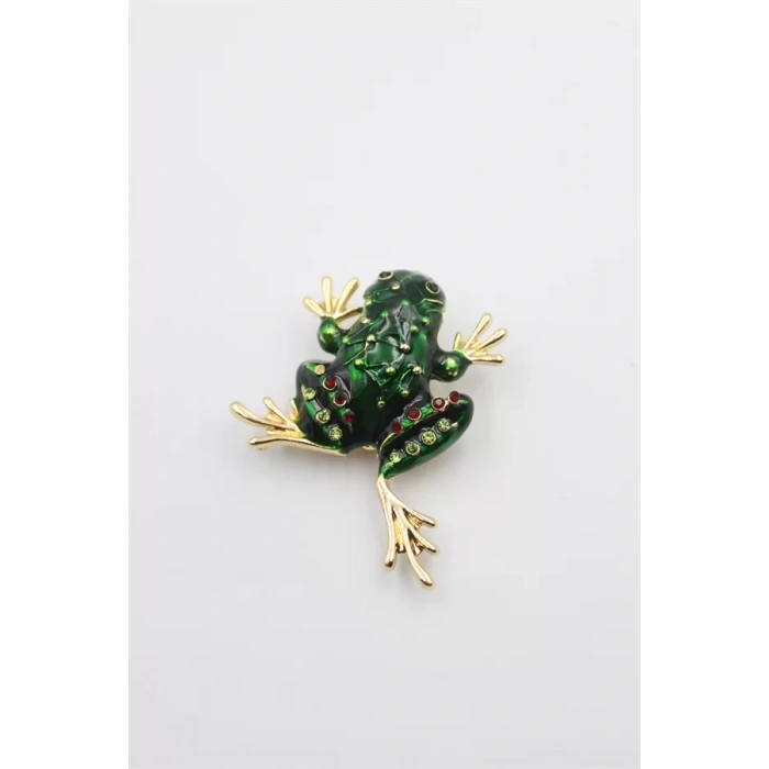 Kurbağa Broş - Yeşil