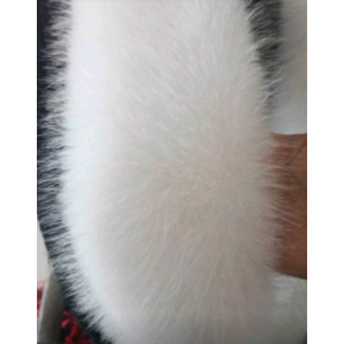 Kürk Orijinal Beyaz Seksi Omuzluk Şık Kürk