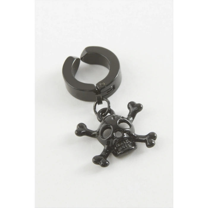 Kuru Kafa Çelik Erkek Küpe (Kıstırmalı) 1 Adet