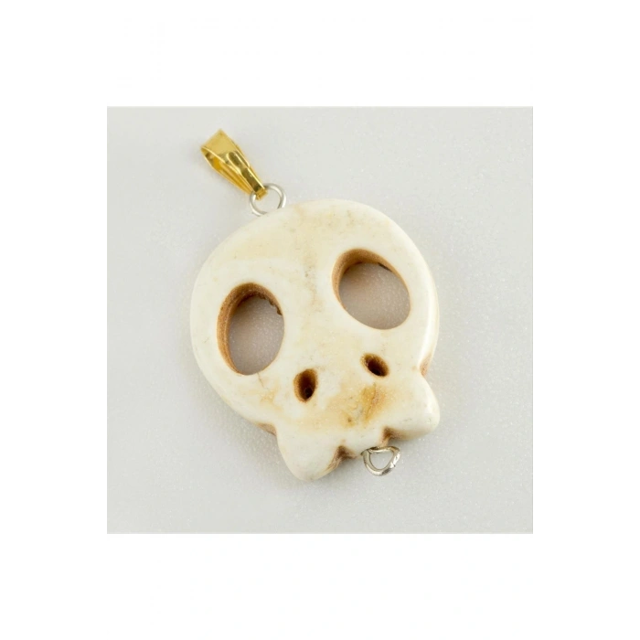 Kuru Kafa Turkuaz Doğaltaş Kolye Ucu