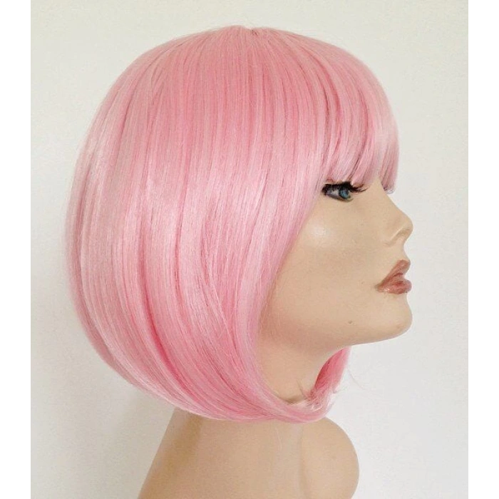 Küt Peruk - Toz Pembe (Açık Pembe)
