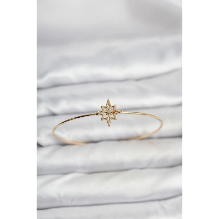 Kutup Yıldızı Model Gold Renk Bileklik - TJ-BB8144