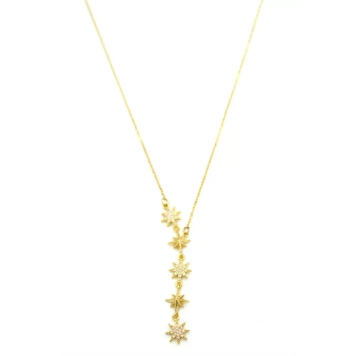 Kuzey Yıldızı Y Kolye - Altın