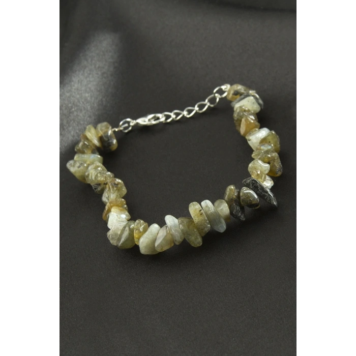 labrodorit Kırık Doğaltaş Bileklik