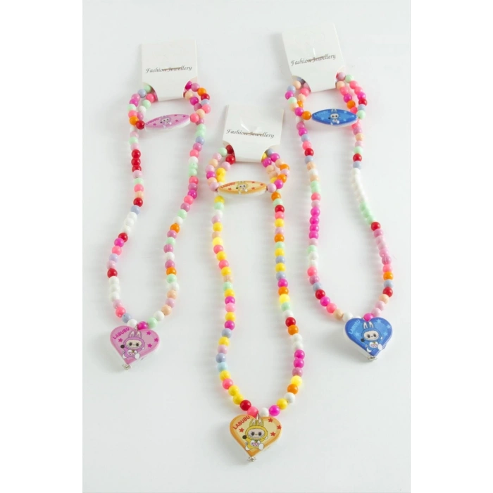 Labubu Boncuk Çocuk Set Kolye