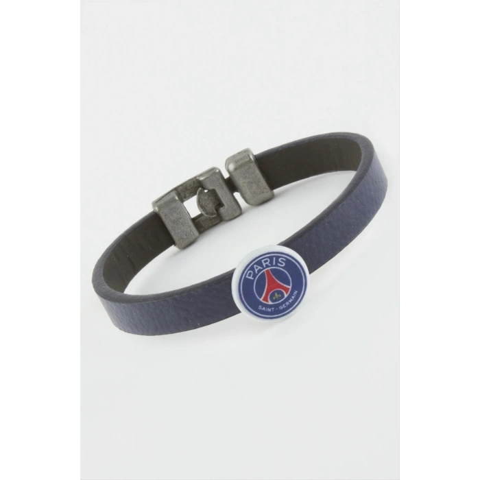 Lacivert Renkli Suni Deri Bileklik