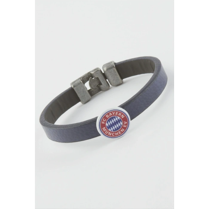 Lacivert Renkli Suni Deri Bileklik